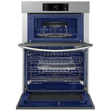 Samsung Bespoke NQ70CG700DSRAA Microwave Wall Oven Combo, 30 inch Exterior Width, Convection, Self Clean, 7 cu. ft. Capacity, Temperature Probe, Wifi Enabled, Air Fry, Stainless Steel colour