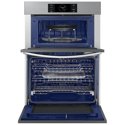Samsung Bespoke NQ70CG700DSRAA Microwave Wall Oven Combo, 30 inch Exterior Width, Convection, Self Clean, 7 cu. ft. Capacity, Temperature Probe, Wifi Enabled, Air Fry, Stainless Steel colour FlexDuo, Air Fry, Air Sous Vide