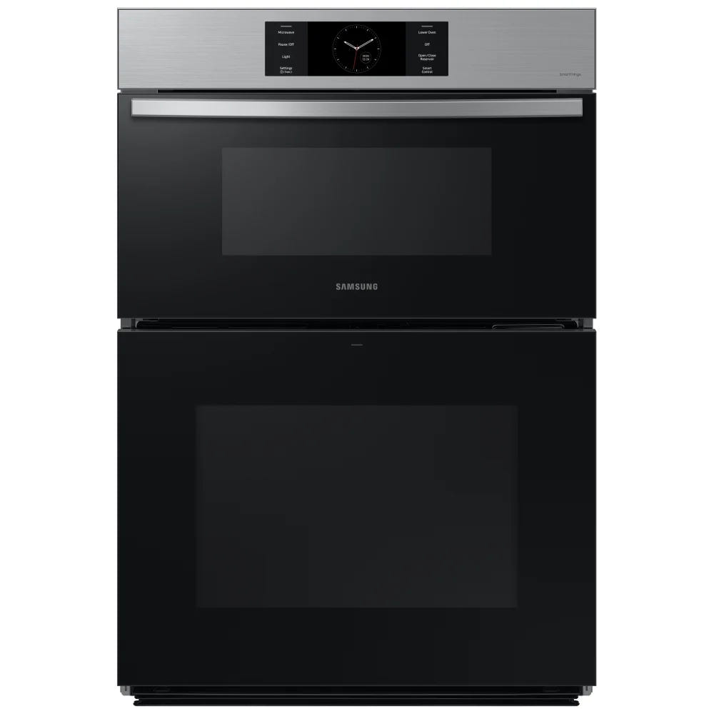 Samsung Bespoke NQ70CG700DSRAA Microwave Wall Oven Combo, 30 inch Exterior Width, Convection, Self Clean, 7 cu. ft. Capacity, Temperature Probe, Wifi Enabled, Air Fry, Stainless Steel colour FlexDuo, Air Fry, Air Sous Vide