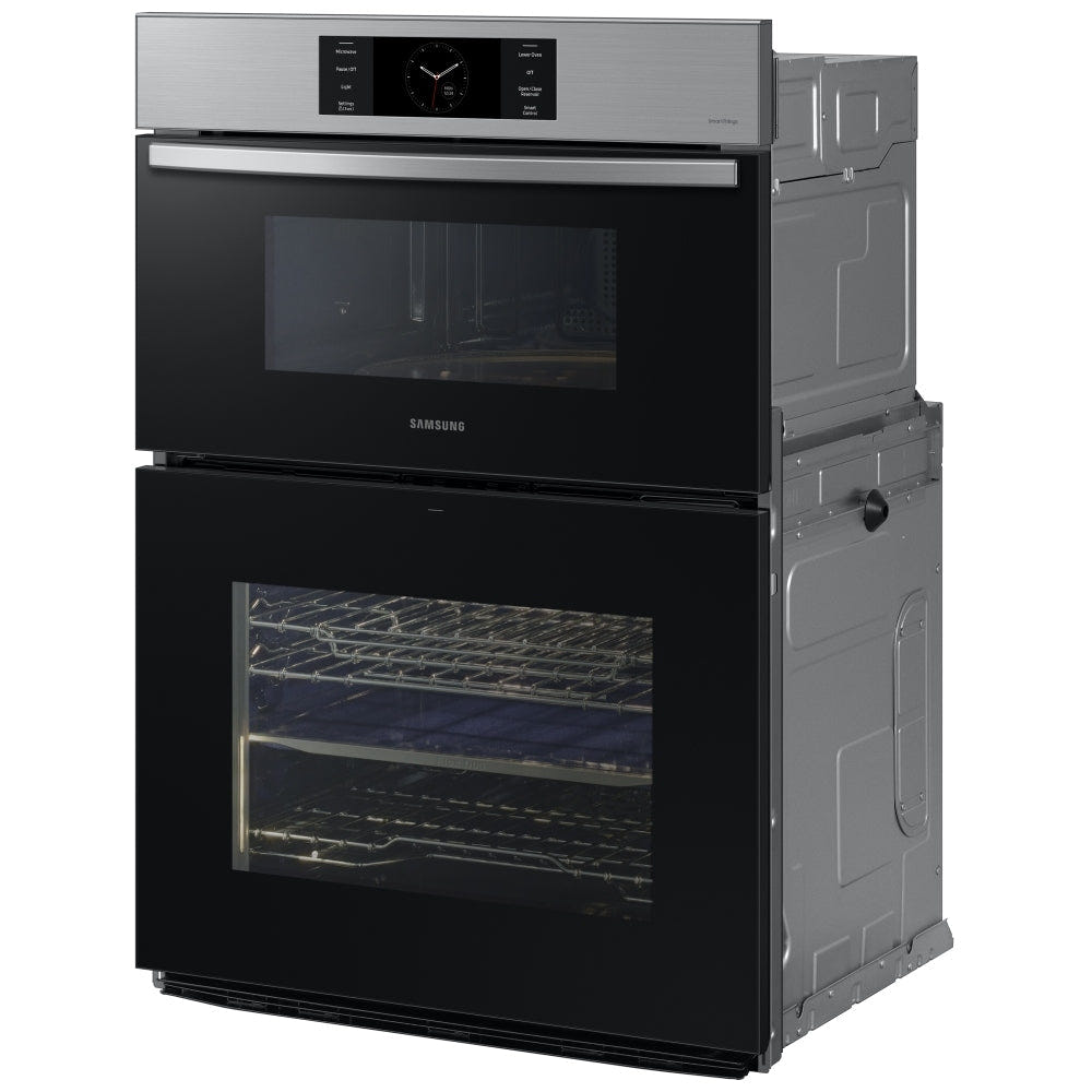 Samsung Bespoke NQ70CG700DSRAA Microwave Wall Oven Combo, 30 inch Exterior Width, Convection, Self Clean, 7 cu. ft. Capacity, Temperature Probe, Wifi Enabled, Air Fry, Stainless Steel colour FlexDuo, Air Fry, Air Sous Vide