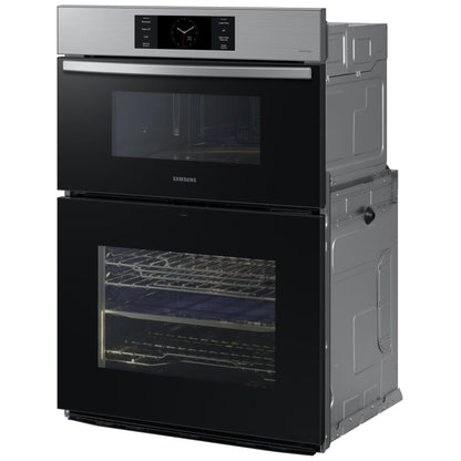 Samsung Bespoke NQ70CG700DSRAA Microwave Wall Oven Combo, 30 inch Exterior Width, Convection, Self Clean, 7 cu. ft. Capacity, Temperature Probe, Wifi Enabled, Air Fry, Stainless Steel colour FlexDuo, Air Fry, Air Sous Vide