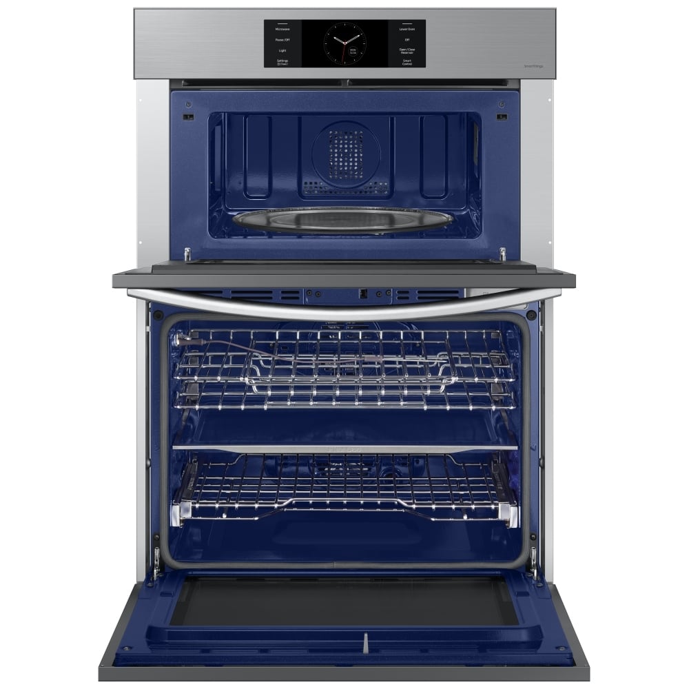 Samsung Bespoke NQ70CG700DSRAA Microwave Wall Oven Combo, 30 inch Exterior Width, Convection, Self Clean, 7 cu. ft. Capacity, Temperature Probe, Wifi Enabled, Air Fry, Stainless Steel colour FlexDuo, Air Fry, Air Sous Vide