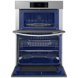 Samsung Bespoke NQ70CG700DSRAA Microwave Wall Oven Combo, 30 inch Exterior Width, Convection, Self Clean, 7 cu. ft. Capacity, Temperature Probe, Wifi Enabled, Air Fry, Stainless Steel colour