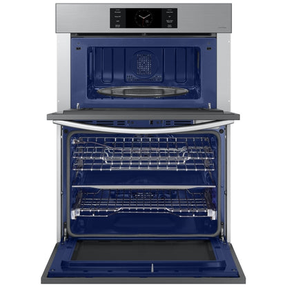 Samsung Bespoke NQ70CG700DSRAA Microwave Wall Oven Combo, 30 inch Exterior Width, Convection, Self Clean, 7 cu. ft. Capacity, Temperature Probe, Wifi Enabled, Air Fry, Stainless Steel colour FlexDuo, Air Fry, Air Sous Vide