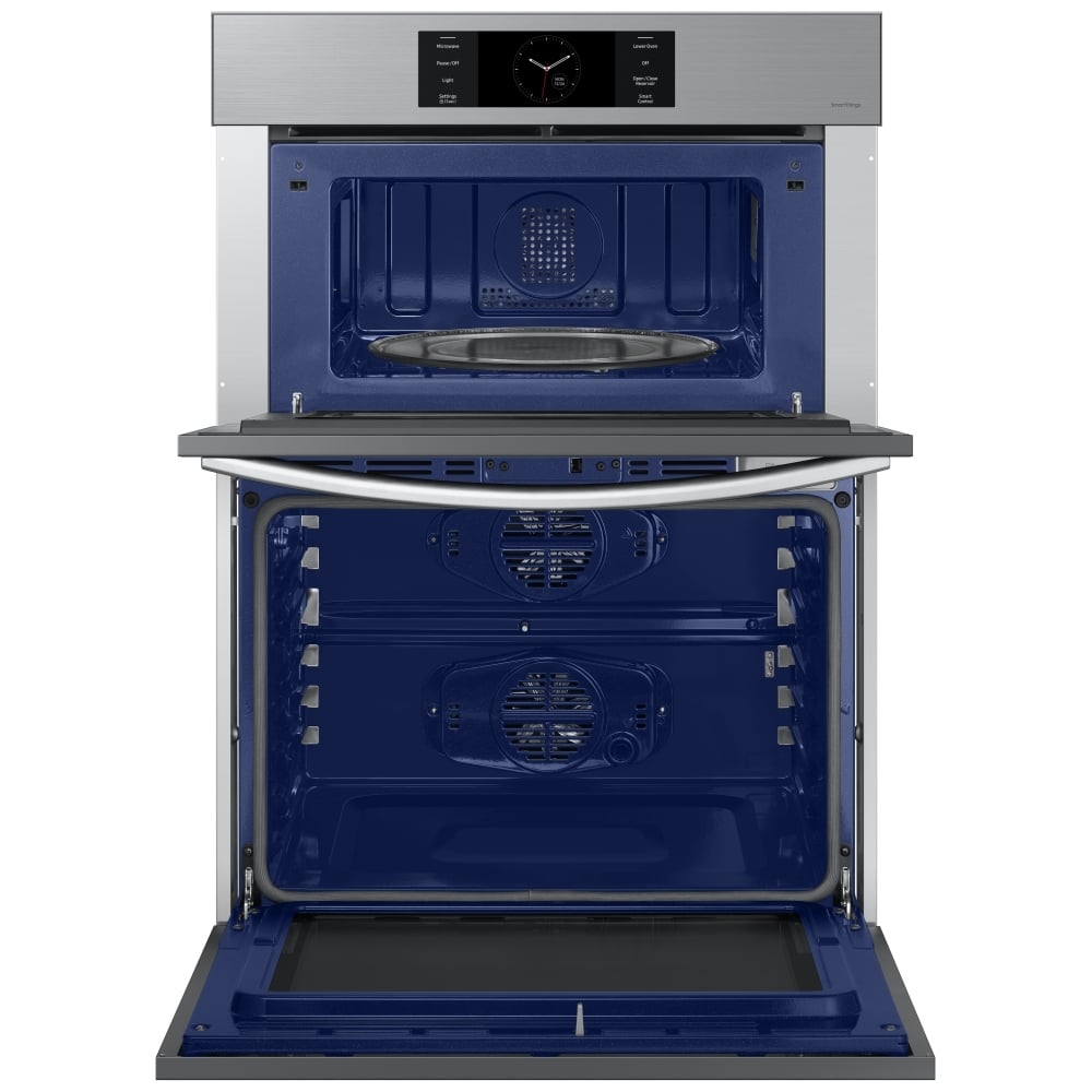 Samsung Bespoke NQ70CG700DSRAA Microwave Wall Oven Combo, 30 inch Exterior Width, Convection, Self Clean, 7 cu. ft. Capacity, Temperature Probe, Wifi Enabled, Air Fry, Stainless Steel colour FlexDuo, Air Fry, Air Sous Vide