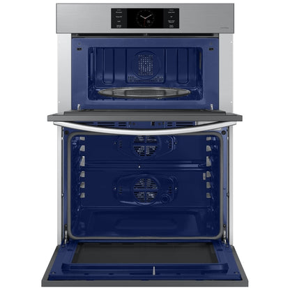Samsung Bespoke NQ70CG700DSRAA Microwave Wall Oven Combo, 30 inch Exterior Width, Convection, Self Clean, 7 cu. ft. Capacity, Temperature Probe, Wifi Enabled, Air Fry, Stainless Steel colour FlexDuo, Air Fry, Air Sous Vide