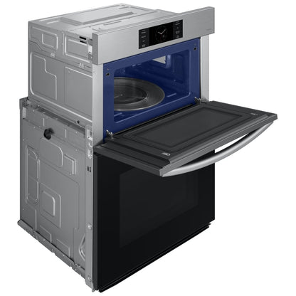 Samsung Bespoke NQ70CG700DSRAA Microwave Wall Oven Combo, 30 inch Exterior Width, Convection, Self Clean, 7 cu. ft. Capacity, Temperature Probe, Wifi Enabled, Air Fry, Stainless Steel colour FlexDuo, Air Fry, Air Sous Vide