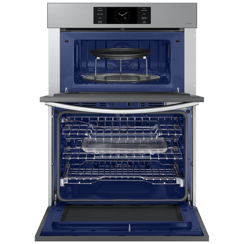 Samsung Bespoke NQ70CG700DSRAA Microwave Wall Oven Combo, 30 inch Exterior Width, Convection, Self Clean, 7 cu. ft. Capacity, Temperature Probe, Wifi Enabled, Air Fry, Stainless Steel colour FlexDuo, Air Fry, Air Sous Vide