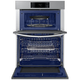 Samsung Bespoke NQ70CG700DSRAA Microwave Wall Oven Combo, 30 inch Exterior Width, Convection, Self Clean, 7 cu. ft. Capacity, Temperature Probe, Wifi Enabled, Air Fry, Stainless Steel colour