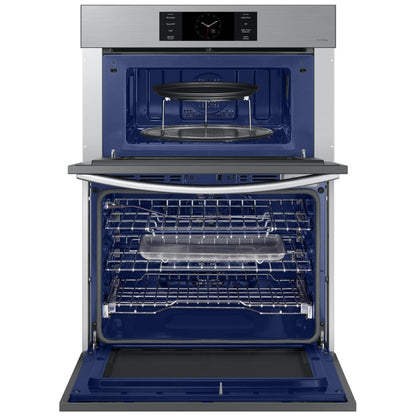 Samsung Bespoke NQ70CG700DSRAA Microwave Wall Oven Combo, 30 inch Exterior Width, Convection, Self Clean, 7 cu. ft. Capacity, Temperature Probe, Wifi Enabled, Air Fry, Stainless Steel colour FlexDuo, Air Fry, Air Sous Vide