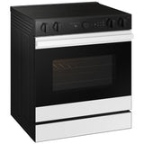 Samsung Bespoke NSE6DB850012AC Electric Range, 6.3 cu. ft. Capacity, 30 inch Exterior Width, Convection, 5 Burners, Storage Drawer, Yes, Self Clean, 3,600 W Highest Element, White colour