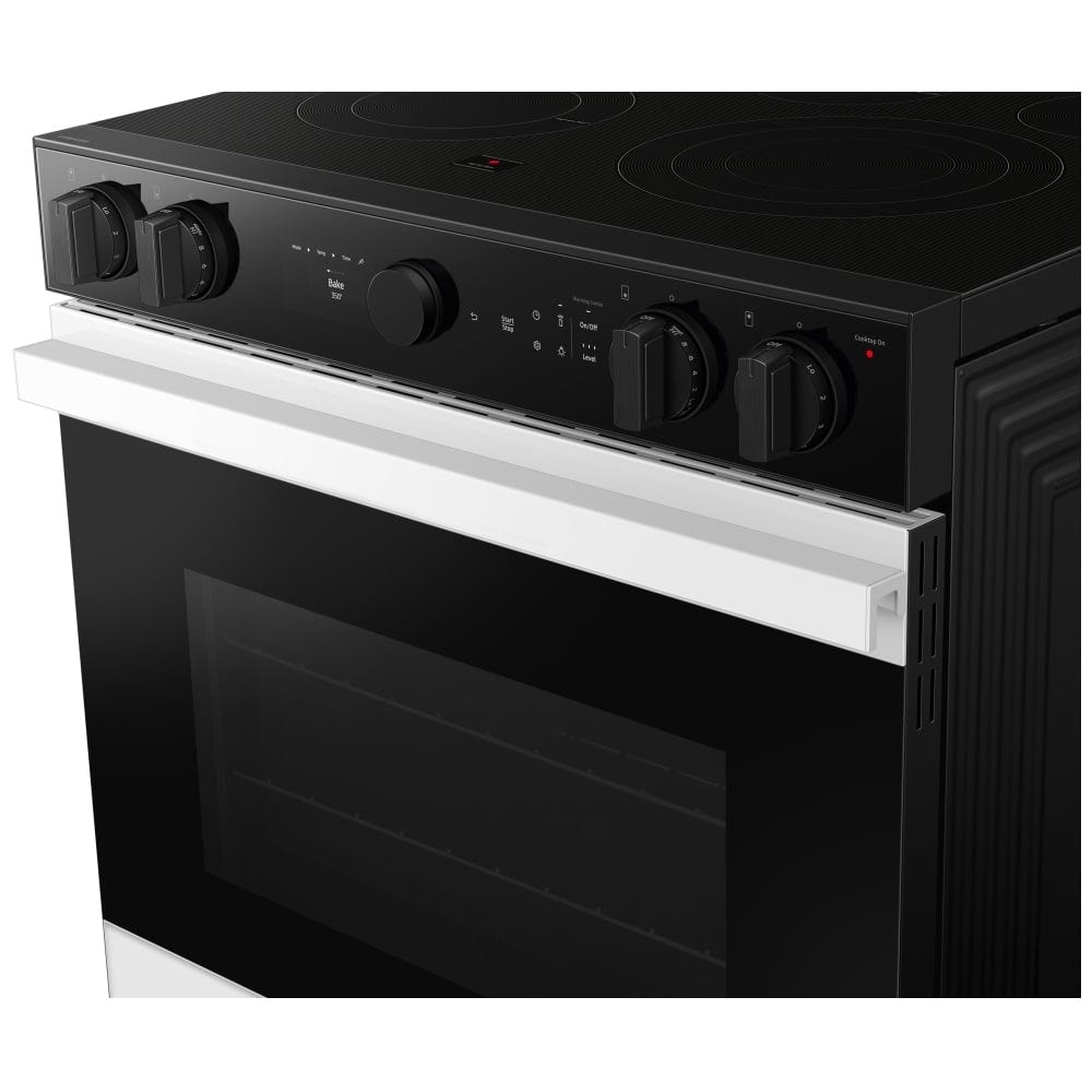 Samsung Bespoke NSE6DB850012AC Electric Range, 6.3 cu. ft. Capacity, 30 inch Exterior Width, Convection, 5 Burners, Storage Drawer, &