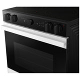 Samsung Bespoke NSE6DB850012AC Electric Range, 6.3 cu. ft. Capacity, 30 inch Exterior Width, Convection, 5 Burners, Storage Drawer, Yes, Self Clean, 3,600 W Highest Element, White colour