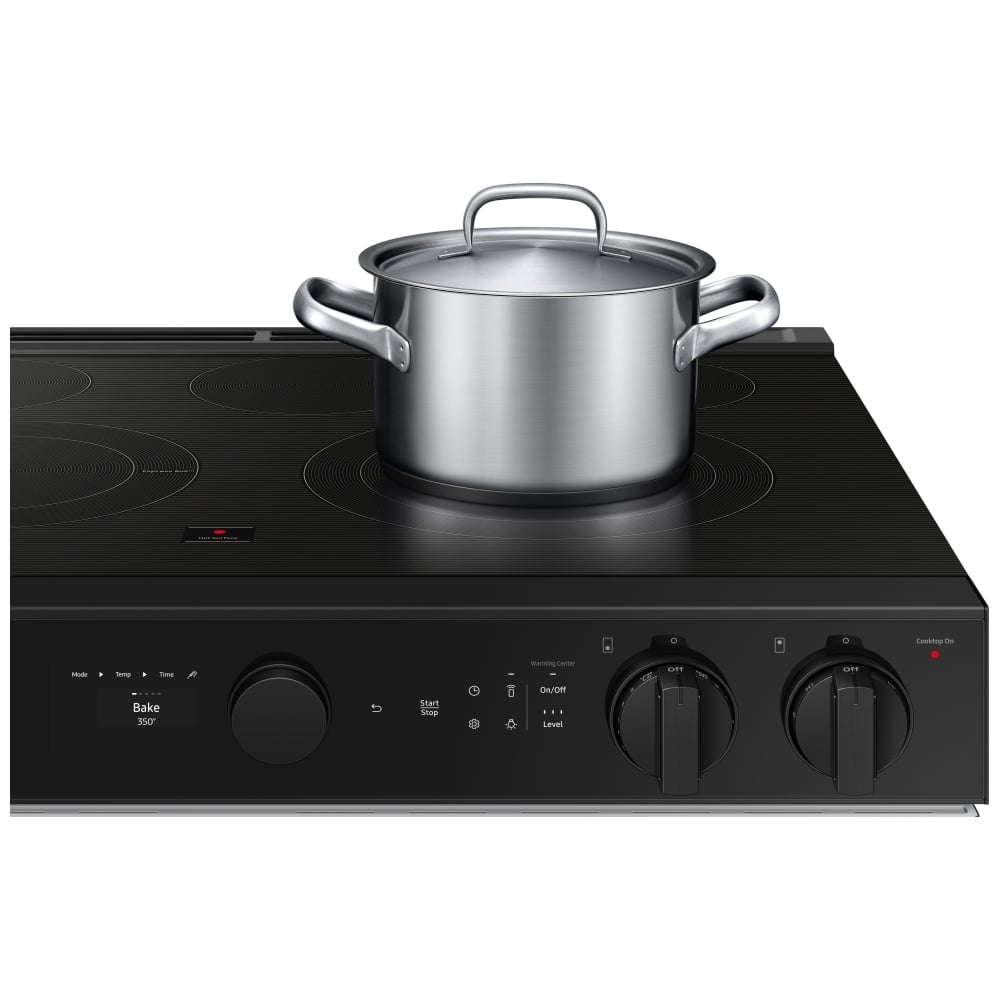 Samsung Bespoke NSE6DB850012AC Electric Range, 6.3 cu. ft. Capacity, 30 inch Exterior Width, Convection, 5 Burners, Storage Drawer, &