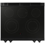 Samsung Bespoke NSE6DG8100SRAC Electric Range, 6.3 cu. ft. Capacity, 30 inch Exterior Width, 5 Burners, Storage Drawer, Self Clean, 3,000 W Highest Element, Stainless Steel colour