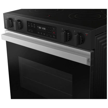Samsung Bespoke NSE6DG8100SRAC Electric Range, 6.3 cu. ft. Capacity, 30 inch Exterior Width, 5 Burners, Storage Drawer, Self Clean, 3,000 Watts Highest Burner Element, Stainless Steel colour, SmartThings™