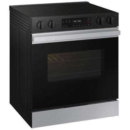 Samsung Bespoke NSE6DG8100SRAC Electric Range, 6.3 cu. ft. Capacity, 30 inch Exterior Width, 5 Burners, Storage Drawer, Self Clean, 3,000 Watts Highest Burner Element, Stainless Steel colour, SmartThings™