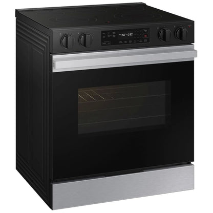 Samsung Bespoke NSE6DG8100SRAC Electric Range, 6.3 cu. ft. Capacity, 30 inch Exterior Width, 5 Burners, Stainless Steel Colour