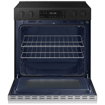 Samsung Bespoke NSE6DG8100SRAC Electric Range, 6.3 cu. ft. Capacity, 30 inch Exterior Width, 5 Burners, Storage Drawer, Self Clean, 3,000 Watts Highest Burner Element, Stainless Steel colour, SmartThings™