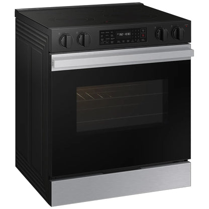 Samsung Bespoke NSE6DG8300SRAC Electric Range, 6.3 cu. ft. Capacity, 30 inch Exterior Width, Convection, 5 Burners, Storage Drawer, Air Fry, Self Clean, 3,000 Watts Highest Burner Element, Stainless Steel colour Air Fry