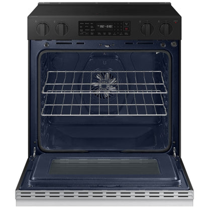 Samsung Bespoke NSE6DG8300SRAC Electric Range, 6.3 cu. ft. Capacity, 30 inch Exterior Width, Convection, 5 Burners, Storage Drawer, Air Fry, Self Clean, 3,000 Watts Highest Burner Element, Stainless Steel colour Air Fry
