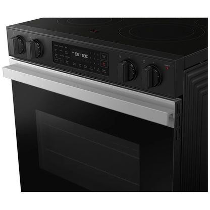 Samsung Bespoke NSE6DG8300SRAC Electric Range, 6.3 cu. ft. Capacity, 30 inch Exterior Width, Convection, 5 Burners, Storage Drawer, Air Fry, Self Clean, 3,000 Watts Highest Burner Element, Stainless Steel colour Air Fry