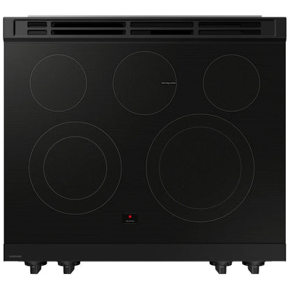 Samsung Bespoke NSE6DG8300SRAC Electric Range, 6.3 cu. ft. Capacity, 30 inch Exterior Width, Convection, 5 Burners, Storage Drawer, Air Fry, Self Clean, 3,000 Watts Highest Burner Element, Stainless Steel colour Air Fry