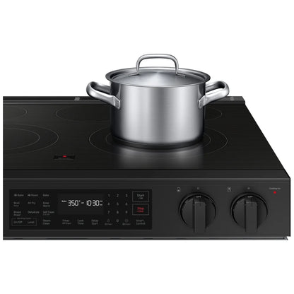 Samsung Bespoke NSE6DG8300SRAC Electric Range, 6.3 cu. ft. Capacity, 30 inch Exterior Width, Convection, 5 Burners, Storage Drawer, Air Fry, Self Clean, 3,000 Watts Highest Burner Element, Stainless Steel colour Air Fry