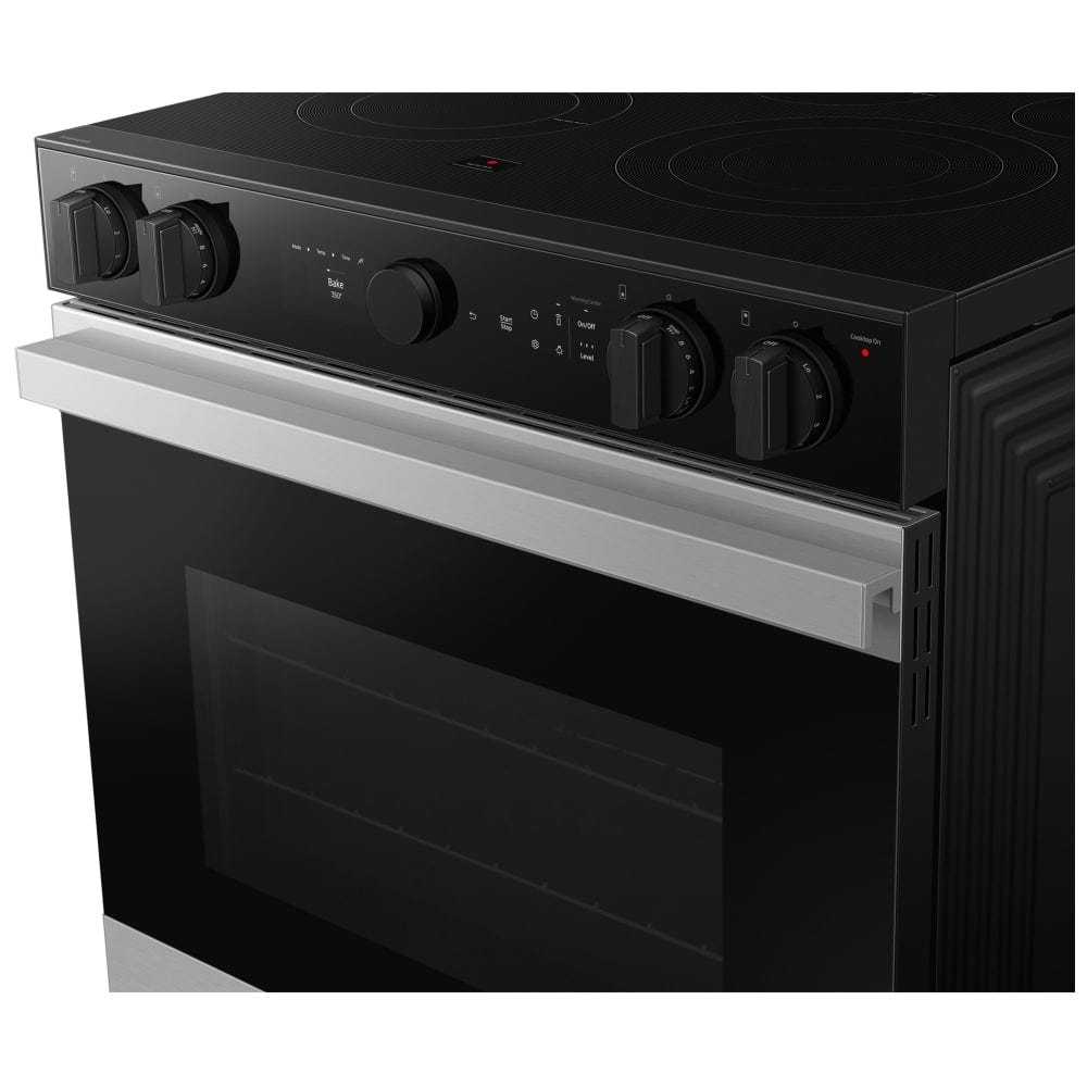 Samsung Bespoke NSE6DG8500SRAC Electric Range, 6.3 cu. ft. Capacity, 30 inch Exterior Width, True Convection, 5 Burners, Storage Drawer, &