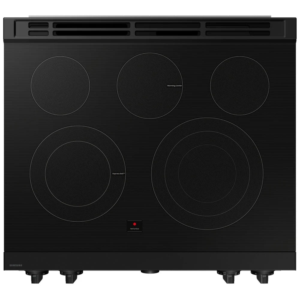 Samsung Bespoke NSE6DG8500SRAC Electric Range, 6.3 cu. ft. Capacity, 30 inch Exterior Width, True Convection, 5 Burners, Storage Drawer, & , Self Clean, 3,600 Watts Highest Burner Element, Stainless Steel colour