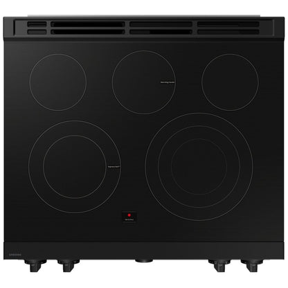 Samsung Bespoke NSE6DG8500SRAC Electric Range, 6.3 cu. ft. Capacity, 30 inch Exterior Width, True Convection, 5 Burners, Storage Drawer, &