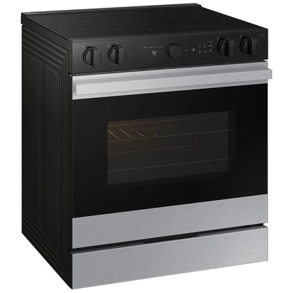 Samsung Bespoke NSE6DG8500SRAC Electric Range, 6.3 cu. ft. Capacity, 30 inch Exterior Width, True Convection, 5 Burners, Storage Drawer, & , Self Clean, 3,600 Watts Highest Burner Element, Stainless Steel colour