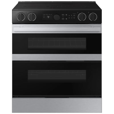 Samsung NSE6DG8550SRAC Electric Range, 6.3 cu. ft. Capacity, 30 inch Exterior Width, True Convection, 5 Burners, Storage Drawer, & , Self Clean, Double Oven, 3,600 Watts Highest Burner Element, Stainless Steel colour, Flex Duo™