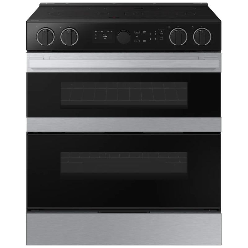 Samsung NSE6DG8550SRAC Electric Range, 6.3 cu. ft. Capacity, 30 inch Exterior Width, True Convection, 5 Burners, Storage Drawer, Yes, Self Clean, Double Oven, 3,600 W Highest Element, Stainless Steel colour