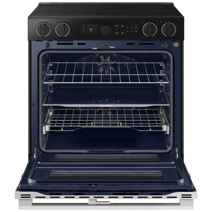 Samsung NSE6DG8550SRAC Electric Range, 6.3 cu. ft. Capacity, 30 inch Exterior Width, True Convection, 5 Burners, Storage Drawer, & , Self Clean, Double Oven, 3,600 Watts Highest Burner Element, Stainless Steel colour, Flex Duo™