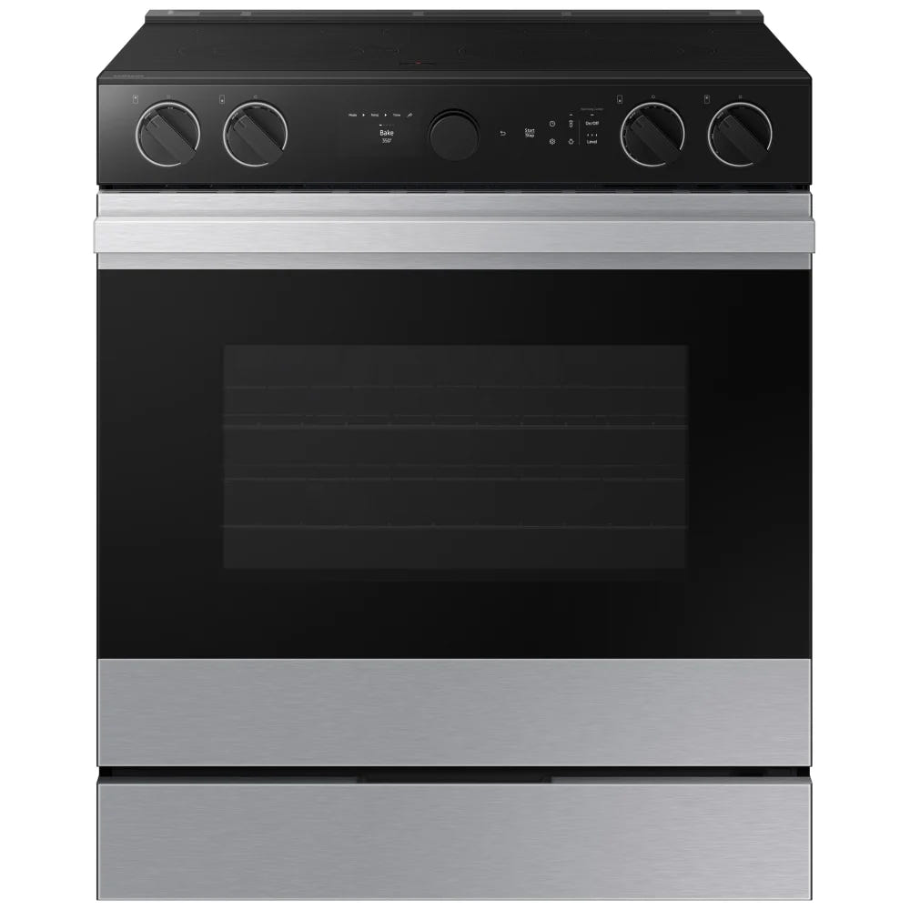 Samsung NSE6DG8700SRAC Electric Range, 6.3 cu. ft. Capacity, 30 inch Exterior Width, True Convection, 5 Burners, Storage Drawer, & , Self Clean, 3,600 Watts Highest Burner Element, Stainless Steel colour