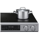 Samsung NSE70H63SRAC Electric Range, 6.3 cu. ft. Capacity, 30 inch Exterior Width, Convection, 5 Burners, Storage Drawer, Air Fry, Self Clean, 3,000 W Highest Element, Stainless Steel colour, SmartThings™