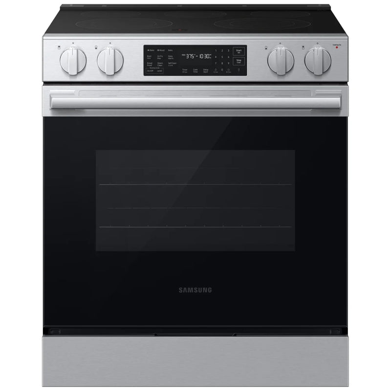 Samsung NSE70H63SRAC Electric Range, 6.3 cu. ft. Capacity, 30 inch Exterior Width, Convection, 5 Burners, Storage Drawer, Air Fry, Self Clean, 3,000 W Highest Element, Stainless Steel colour, SmartThings™
