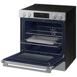 Samsung NSE70H63SRAC Electric Range, 6.3 cu. ft. Capacity, 30 inch Exterior Width, Convection, 5 Burners, Storage Drawer, Air Fry, Self Clean, 3,000 W Highest Element, Stainless Steel colour, SmartThings™