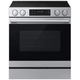 Samsung NSE80H63SRAC Electric Range, 6.3 cu. ft. Capacity, 30 inch Exterior Width, True Convection, 5 Burners, Storage Drawer, & , Self Clean, 3,000 W Highest Element, Stainless Steel colour, SmartThings™