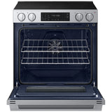 Samsung NSE80H63SRAC Electric Range, 6.3 cu. ft. Capacity, 30 inch Exterior Width, True Convection, 5 Burners, Storage Drawer, & , Self Clean, 3,000 W Highest Element, Stainless Steel colour, SmartThings™