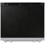 Samsung NSE80H63SRAC Electric Range, 6.3 cu. ft. Capacity, 30 inch Exterior Width, True Convection, 5 Burners, Storage Drawer, & , Self Clean, 3,000 W Highest Element, Stainless Steel colour, SmartThings™