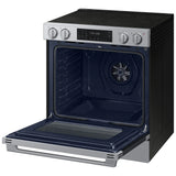 Samsung NSE80H63SRAC Electric Range, 6.3 cu. ft. Capacity, 30 inch Exterior Width, True Convection, 5 Burners, Storage Drawer, & , Self Clean, 3,000 W Highest Element, Stainless Steel colour, SmartThings™