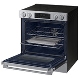 Samsung NSE80H63SRAC Electric Range, 6.3 cu. ft. Capacity, 30 inch Exterior Width, True Convection, 5 Burners, Storage Drawer, & , Self Clean, 3,000 W Highest Element, Stainless Steel colour, SmartThings™