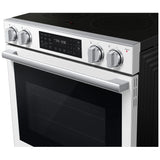 Samsung NSE80H63SWAC Electric Range, 6.3 cu. ft. Capacity, 30 inch Exterior Width, True Convection, 5 Burners, Storage Drawer, & , Self Clean, 3,000 W Highest Element, White colour, SmartThings™