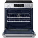 Samsung NSE90H63SRAC Electric Range, 6.3 cu. ft. Capacity, 30 inch Exterior Width, True Convection, 5 Burners, Storage Drawer, & , Self Clean, 3,600 W Highest Element, Stainless Steel colour, Express Boil™, SmartThings™