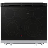 Samsung NSE90H63SRAC Electric Range, 6.3 cu. ft. Capacity, 30 inch Exterior Width, True Convection, 5 Burners, Storage Drawer, & , Self Clean, 3,600 W Highest Element, Stainless Steel colour, Express Boil™, SmartThings™