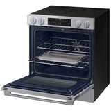 Samsung NSE90H63SRAC Electric Range, 6.3 cu. ft. Capacity, 30 inch Exterior Width, True Convection, 5 Burners, Storage Drawer, & , Self Clean, 3,600 W Highest Element, Stainless Steel colour, Express Boil™, SmartThings™