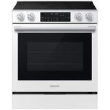 Samsung NSE90H63SWAC Electric Range, 6.3 cu. ft. Capacity, 30 inch Exterior Width, True Convection, 5 Burners, Storage Drawer, & , Self Clean, 3,600 W Highest Element, White colour, Express Boil™, SmartThings™