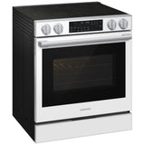 Samsung NSE90H63SWAC Electric Range, 6.3 cu. ft. Capacity, 30 inch Exterior Width, True Convection, 5 Burners, Storage Drawer, & , Self Clean, 3,600 W Highest Element, White colour, Express Boil™, SmartThings™